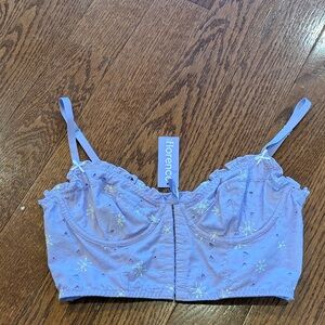 florence Embroidered Lavender Bralette